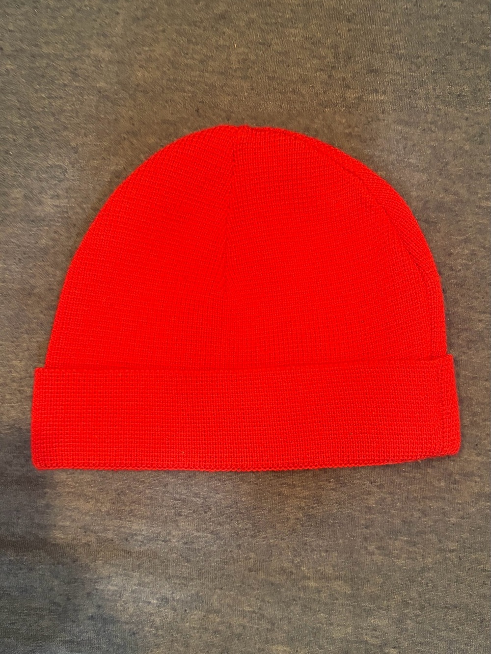 Ami Alexandre Mattiussi Bright Red Knit Cuffed Beanie